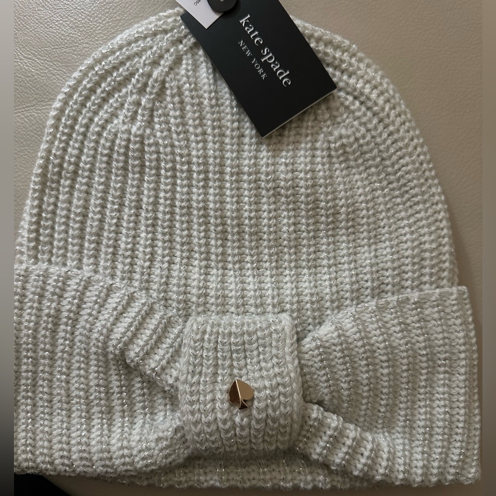 KATE SPADE Ivory winter hat OS